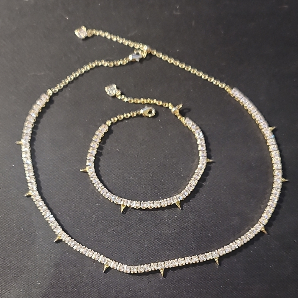 Elegant Kendra Scott Tennis Necklace and Bracelet Set